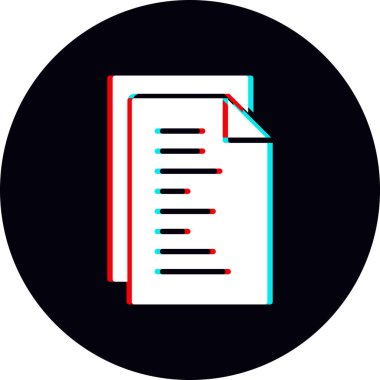 Belge simgesinin vektör illüstrasyonu