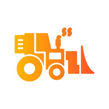 Traktör ikon vektör illüstrasyonu