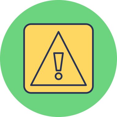 Uyarı işareti simgesinin vektör illüstrasyonu