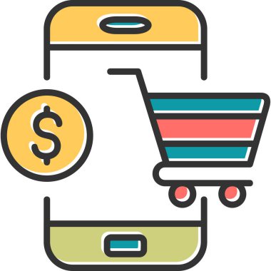 Online Shopping web icon, vector illustration
