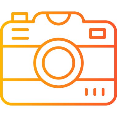 Fotoğraf Kamerası Simgesi. Vektör İllüstrasyonu