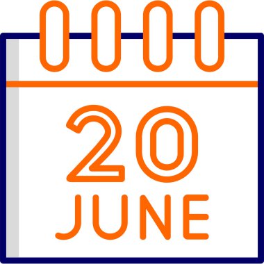 Takvim, Dünya Mülteci Günü vektör illüstrasyonu