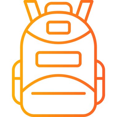 Sırt çantası. Web simgesi basit illüstrasyon