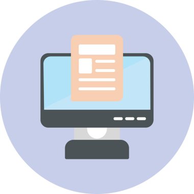 Bilgisayar. Web simgesi basit illüstrasyon