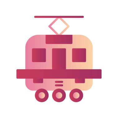 Bir tren simgesinin vektör illüstrasyonu