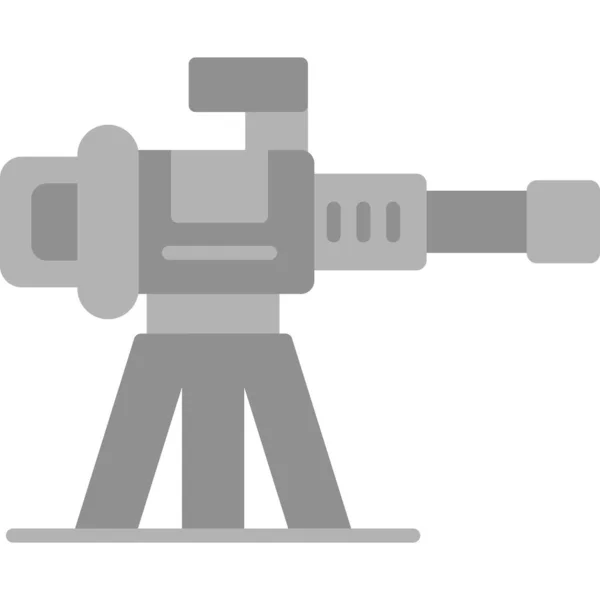 Machine Gun Icoon Web Eenvoudige Pictogram Illustratie — Stockvector