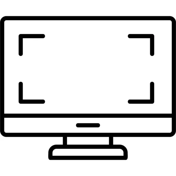 Monitor Vector Pictogram Teken Symbool — Stockvector