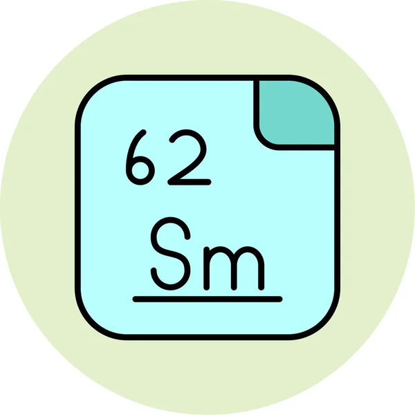 Mendeleev Tableau Périodique Des Éléments Illustration Samarium — Image vectorielle