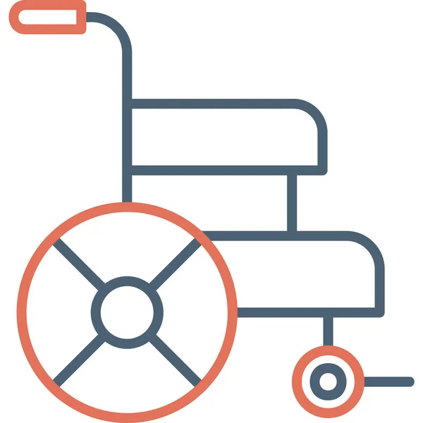 Invalidní Vozík Webová Ikona Jednoduchá Ilustrace — Stockový vektor