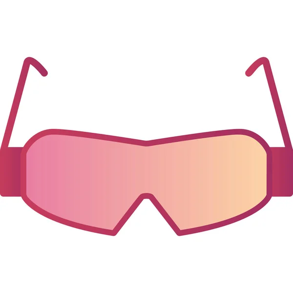 Gafas Seguridad Icono Glifo Vector — Vector de stock