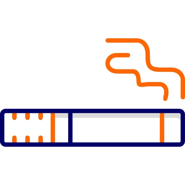 Rökning Webb Ikon Enkel Design — Stock vektor