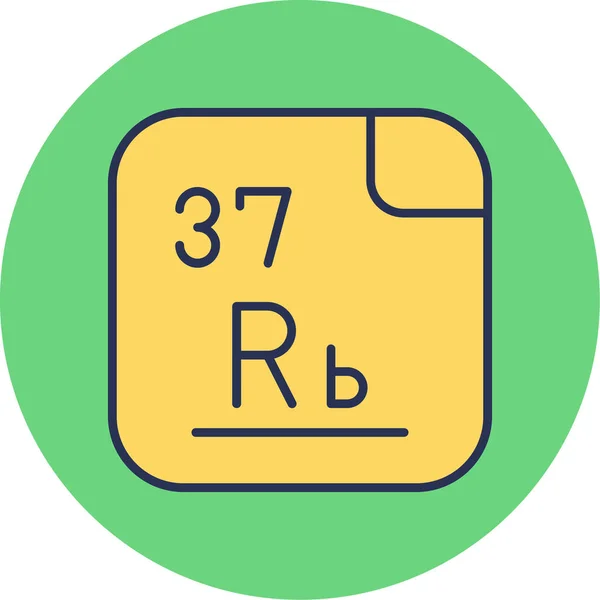 Rubidium Układ Okresowy Mendelejewa — Wektor stockowy