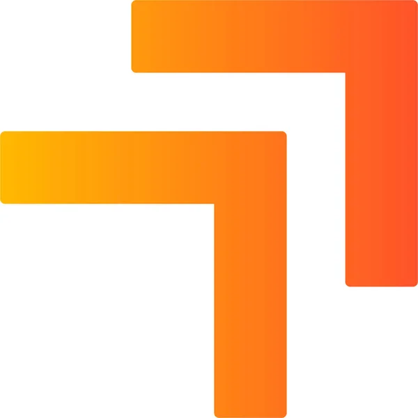 Icono Vector Naranja Amarillo — Vector de stock