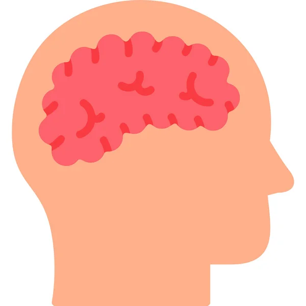 Значок Мозга Простая Иллюстрация — стоковый вектор