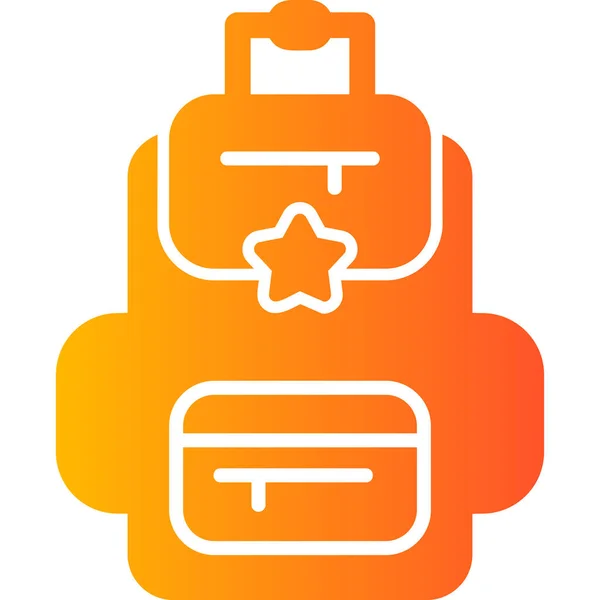 Orangefarbene Aktentasche Einfaches Design — Stockvektor