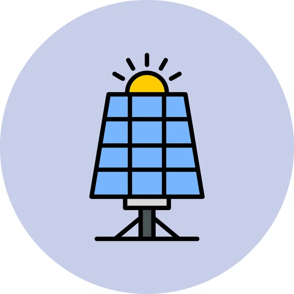 Solarenergie Symbol Vektor Illustration — Stockvektor