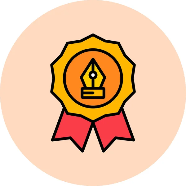 Odznaka Ikona Web Prosta Ilustracja — Wektor stockowy