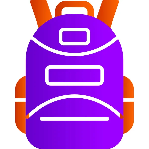 Mochila Icono Web Ilustración Simple — Archivo Imágenes Vectoriales