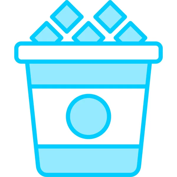 Ice Bucket图标矢量插图 — 图库矢量图片