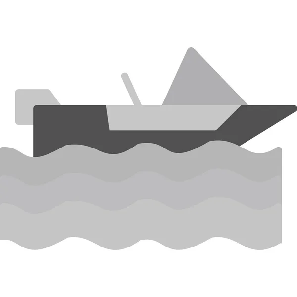 Motorbåt Ikon Modern Design Illustration — Stock vektor