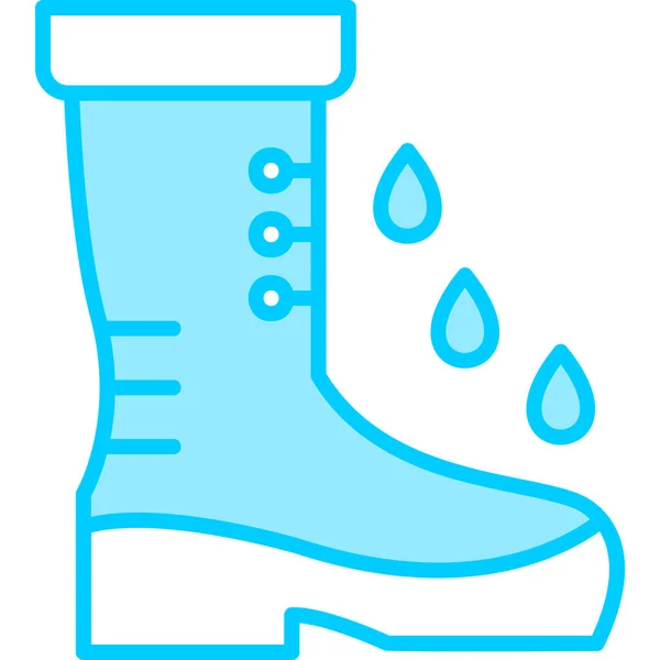 Vector Illustration Rainboot Rainy Weather — Stock Vector