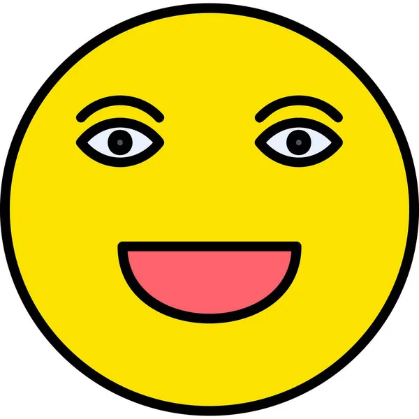 Cara Emoji Emoticon Alegre Ilustração Vetorial — Vetor de Stock