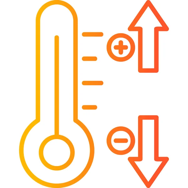 Temperatuur Web Icoon Vector Illustratie — Stockvector