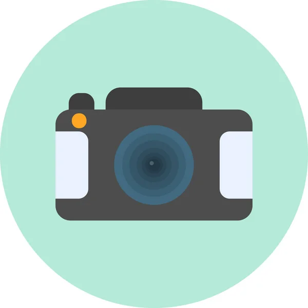 Eenvoudige Camera Platte Vectorillustratie — Stockvector