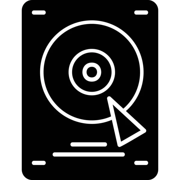 Hard Disk Icon Vector Illustration — Stock Vector