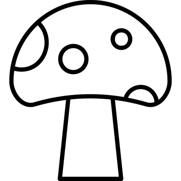 蘑菇图标矢量插图 — 图库矢量图片