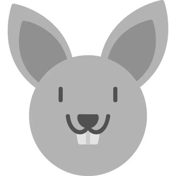 Simpatico Coniglio Icona Web Semplice Illustrazione — Vettoriale Stock