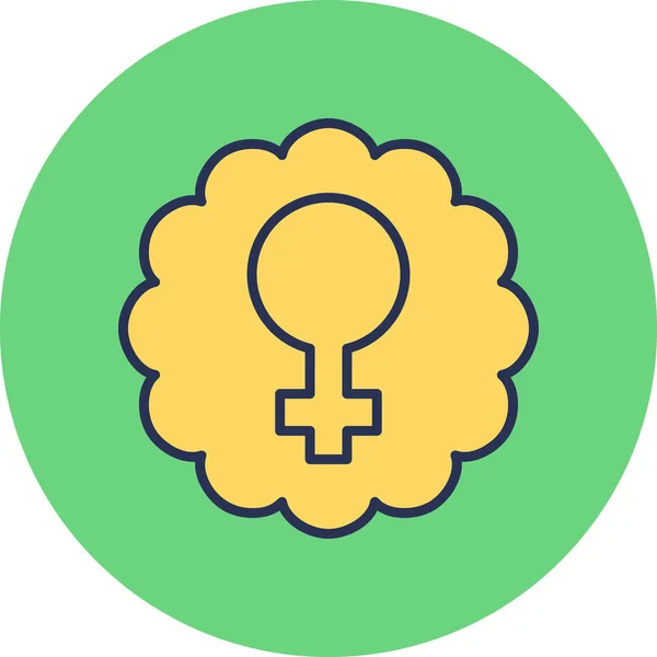 Vector Illustration Female Woman Icon — Stock Vector