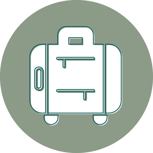 Utazási Bőrönd Ikon Web Egyszerű Illusztráció — Stock Vector