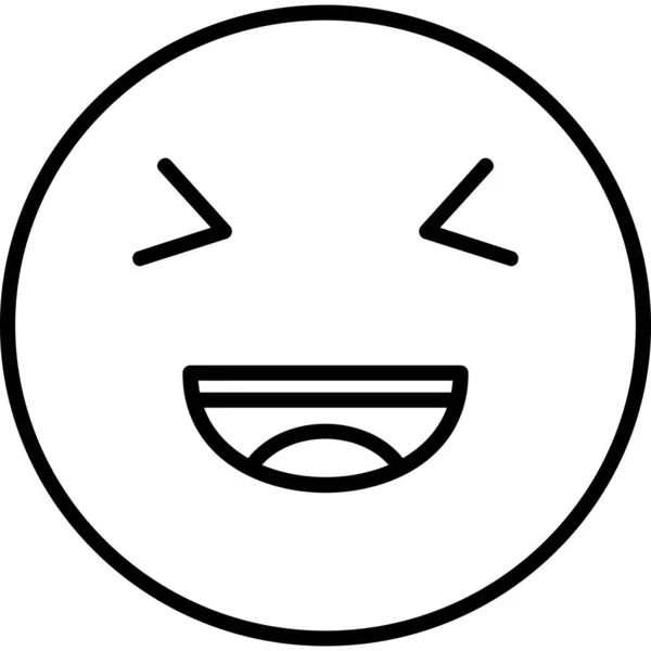 Gesicht Emoticon Vektor Symbol — Stockvektor