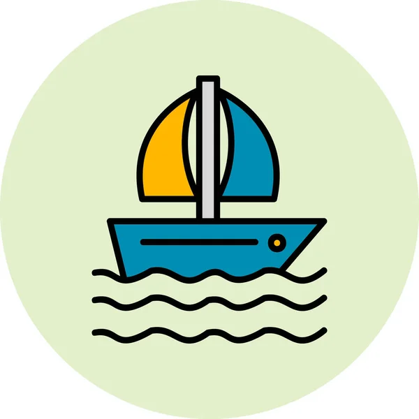 Icono Del Barco Ilustración Diseño Moderno — Archivo Imágenes Vectoriales