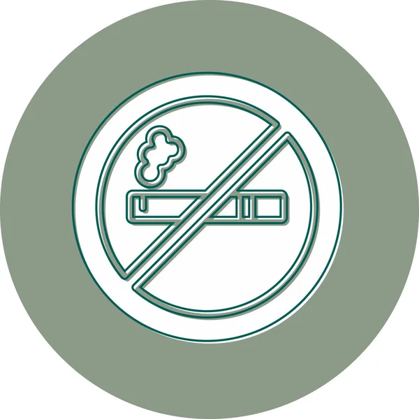 Não Fumar Ícone Sinal Vetor Ilustração — Vetor de Stock
