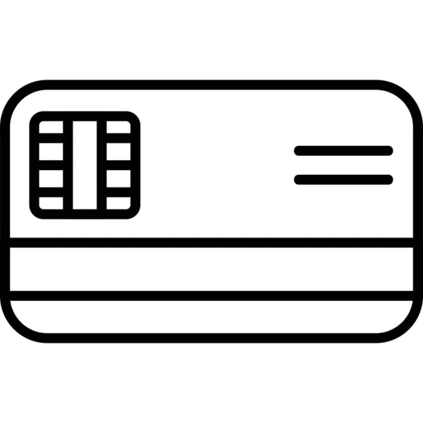 Tarjeta Crédito Ilustración Icono Web — Vector de stock