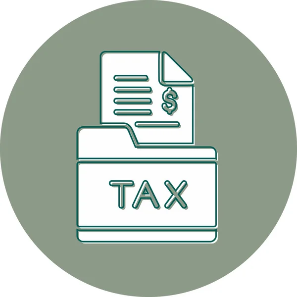 Icona Vettoriale Flat Tax — Vettoriale Stock