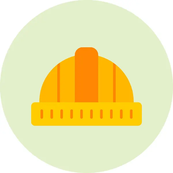 Hard Hat Icône Vectorielle Plate — Image vectorielle