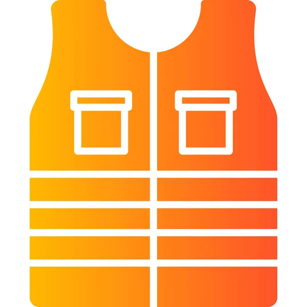 Veiligheidsvest Icoon Vectorillustratie — Stockvector