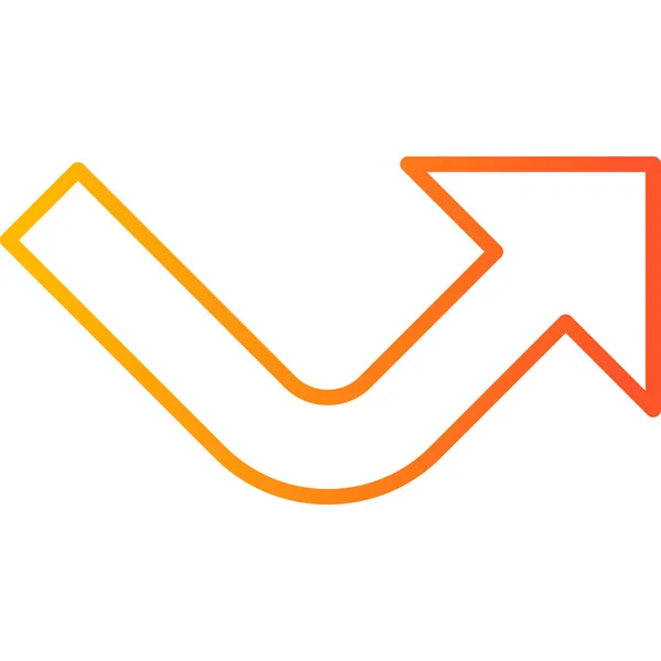 Flecha Icono Web Vector Ilustración — Vector de stock