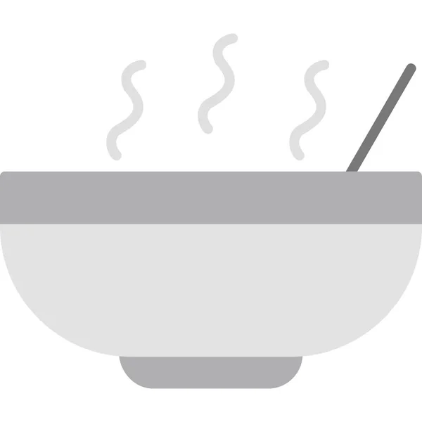 Soupe Chaude Icône Web Illustration Simple — Image vectorielle