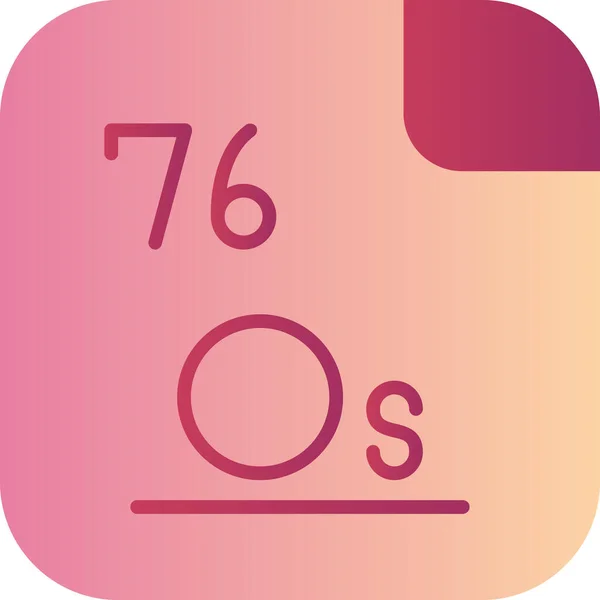 Osmium Chemical Element Mendeleev Periodensystem Symbol — Stockvektor