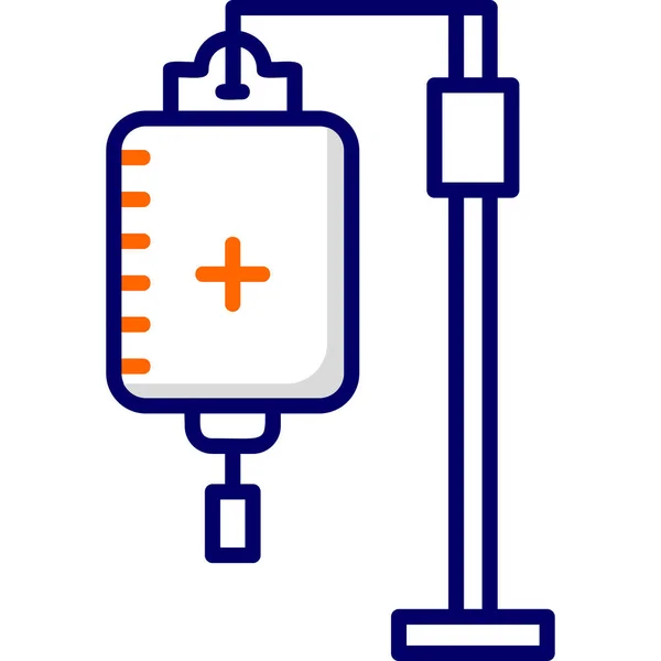化学療法 輸血ベクターラインアイコン — ストックベクタ