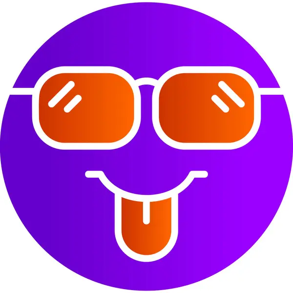 Lächeln Der Brille Illustration Zum Web Symbol — Stockvektor