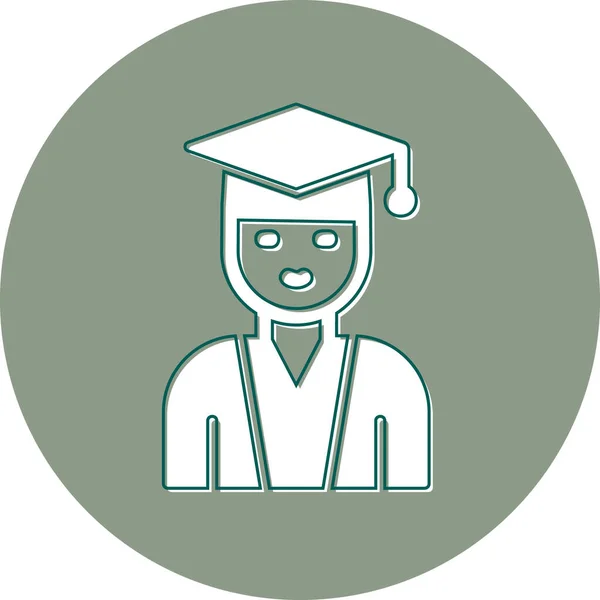 Schüler Icon Vektor Illustration — Stockvektor