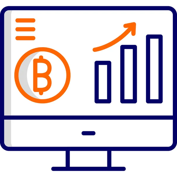 Computador Ícone Web Ilustração Simples — Vetor de Stock