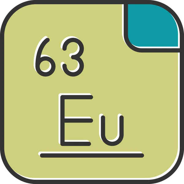 Időszakos Elemtáblázat Europium Illusztráció — Stock Vector
