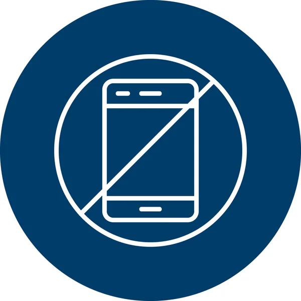 Kein Phone Vector Thin Line Icon Für Ihr Projekt — Stockvektor