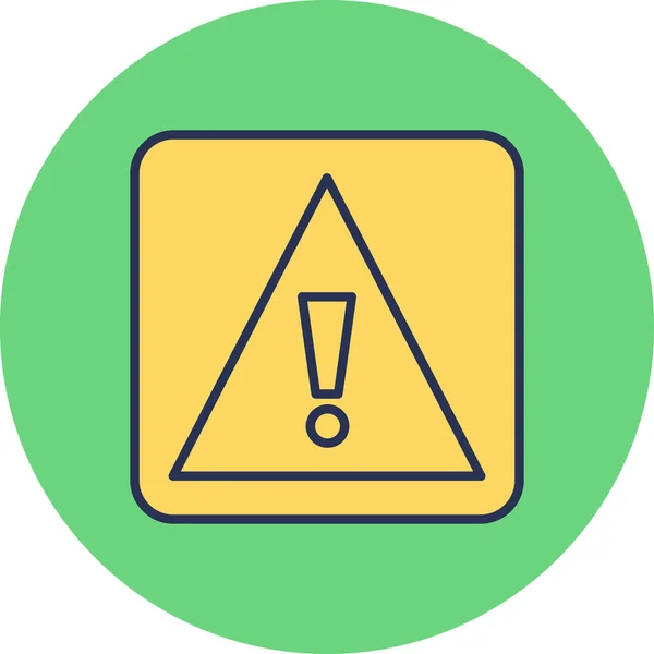 Vector Illustration Warning Sign Icon — Stock Vector